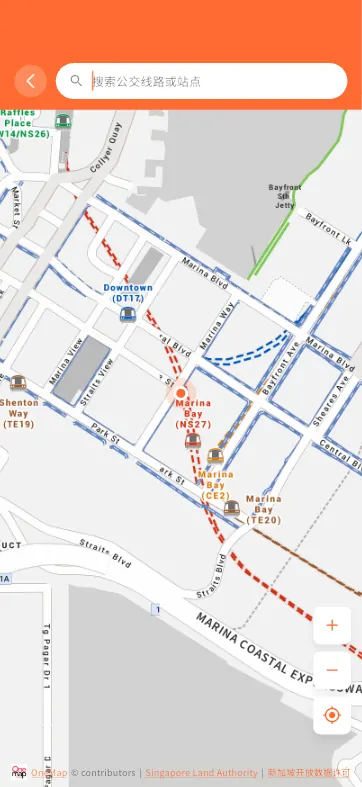 Search across bus services, bus stops and MRT stations